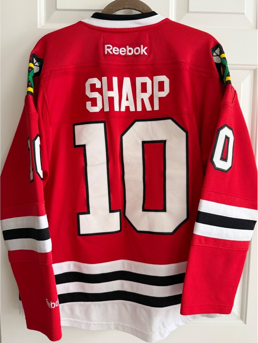 Chicago Blackhawks Patrick Sharp #10 Reebok NHL Jersey Red Premier - Size Small